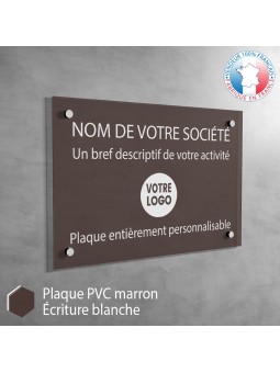 Plaque professionnelle en PVC MARRON avocat