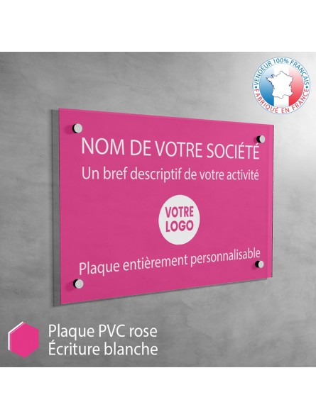 Plaque professionnelle en PVC Noir/Or à personnaliser | 30 x 20 cm