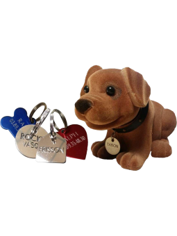 Pendentif personnalisé chien os