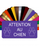 Plaque Attention Au Chien Autocollante – Plaque De Maison PVC Adhésive 10 x 5 cm (Violet)