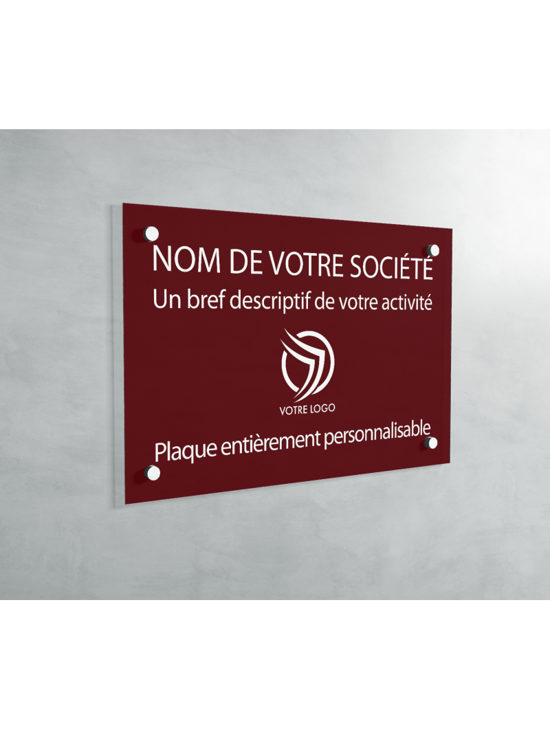 Plaque professionnelle Bordeaux à personnaliser | 30 x 20 cm